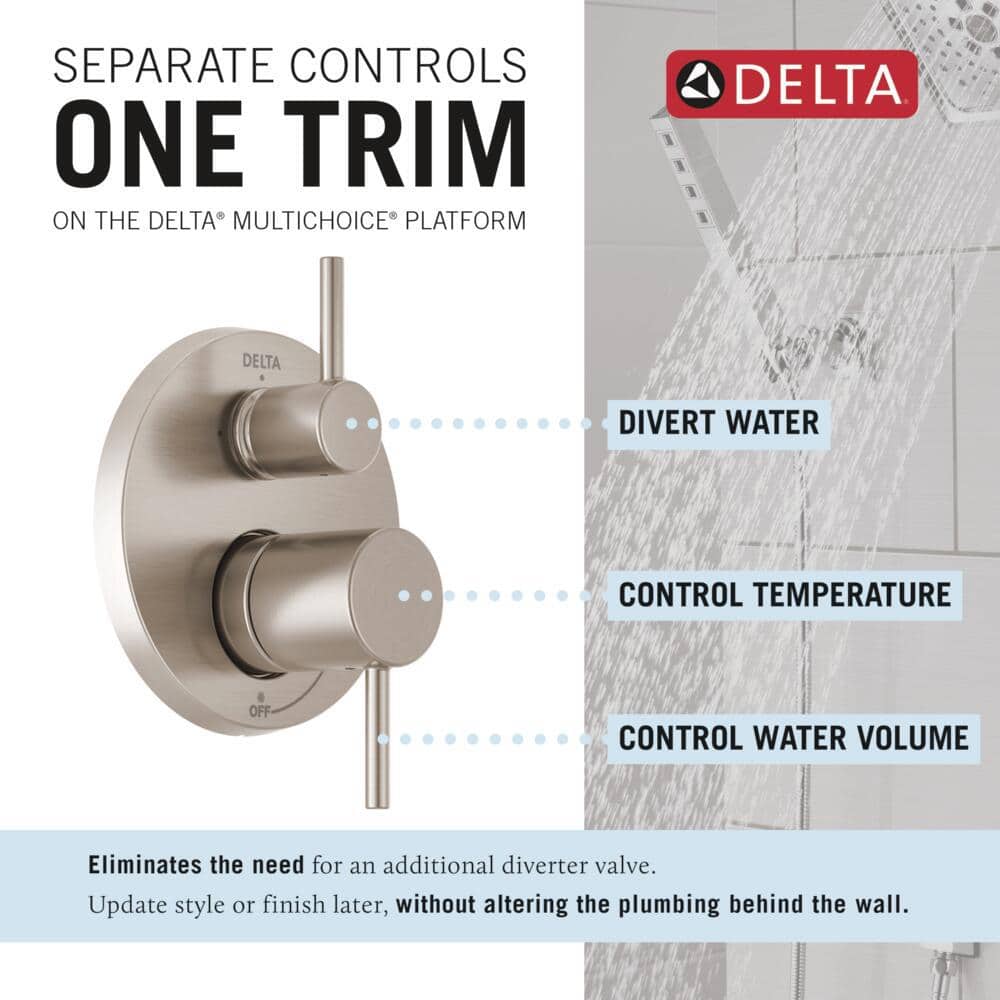 Spotshield Brushed Nickel Rain Shower System with Handheld Spray