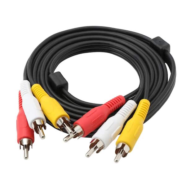 GE 6 ft. Component Video Cable, RCA-Type Connectors, Black