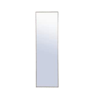 Timeless Home 18 in. W x 60 in. H x Contemporary Metal Framed Rectangle Silver Mirror