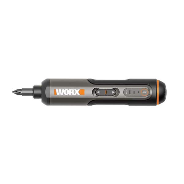 Worx 4-Volt Max Lithium-Ion Cordless Rechargeable Screwdriver Kit with Charger, Hard Shell Case and LED Lights