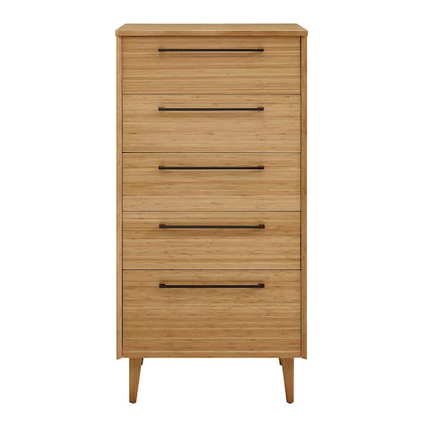 Sienna 5-Drawer Caramelized 18.6 in. L x 26.7 in.W x 53.25 in. H