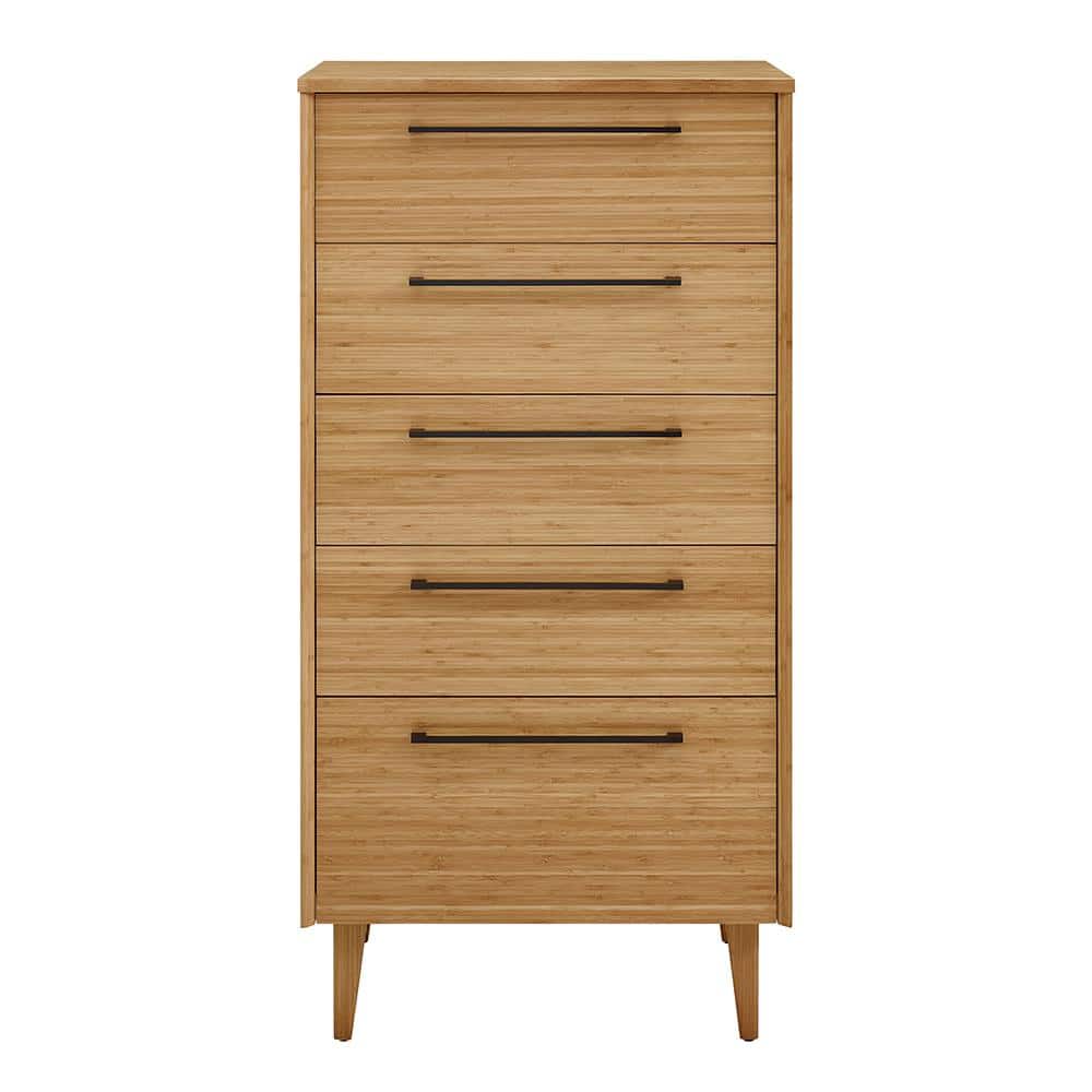 Tristan Natural 5-Drawer 26.7 in. Chest of Drawers