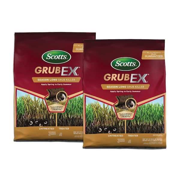 Scotts GrubEx1 14.35 lbs. 5,000 sq. ft. Season Long Grub, Caterpillar, Japanese Beetle Killer (2-Pack)