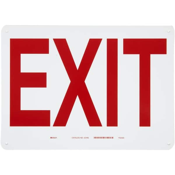 Brady 10 in. x 14 in. Exit Sign