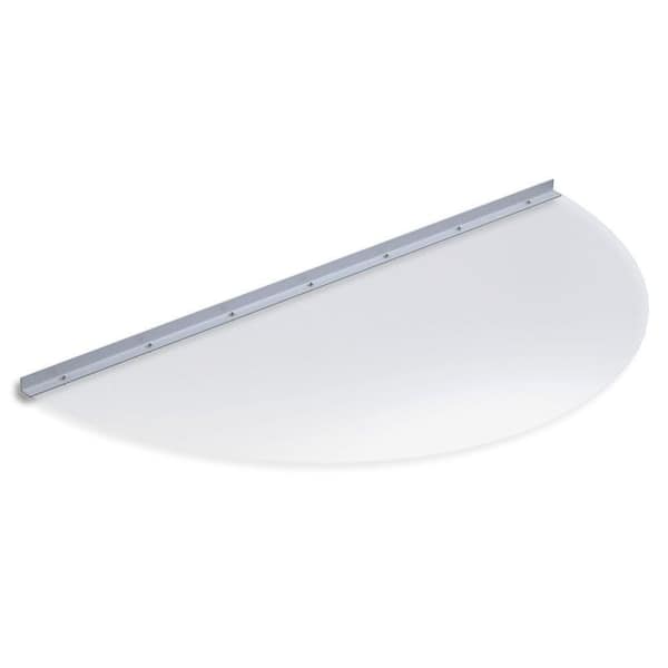 Ultra Protect 48 in. x 23 in. Semi-Round Clear Polycarbonate Window Well Cover