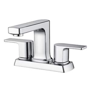 Dean 4 in. Centerset 2-Handle Bathroom Faucet with Drain Assembly, Rust and Tarnish Resist in Polished Chrome