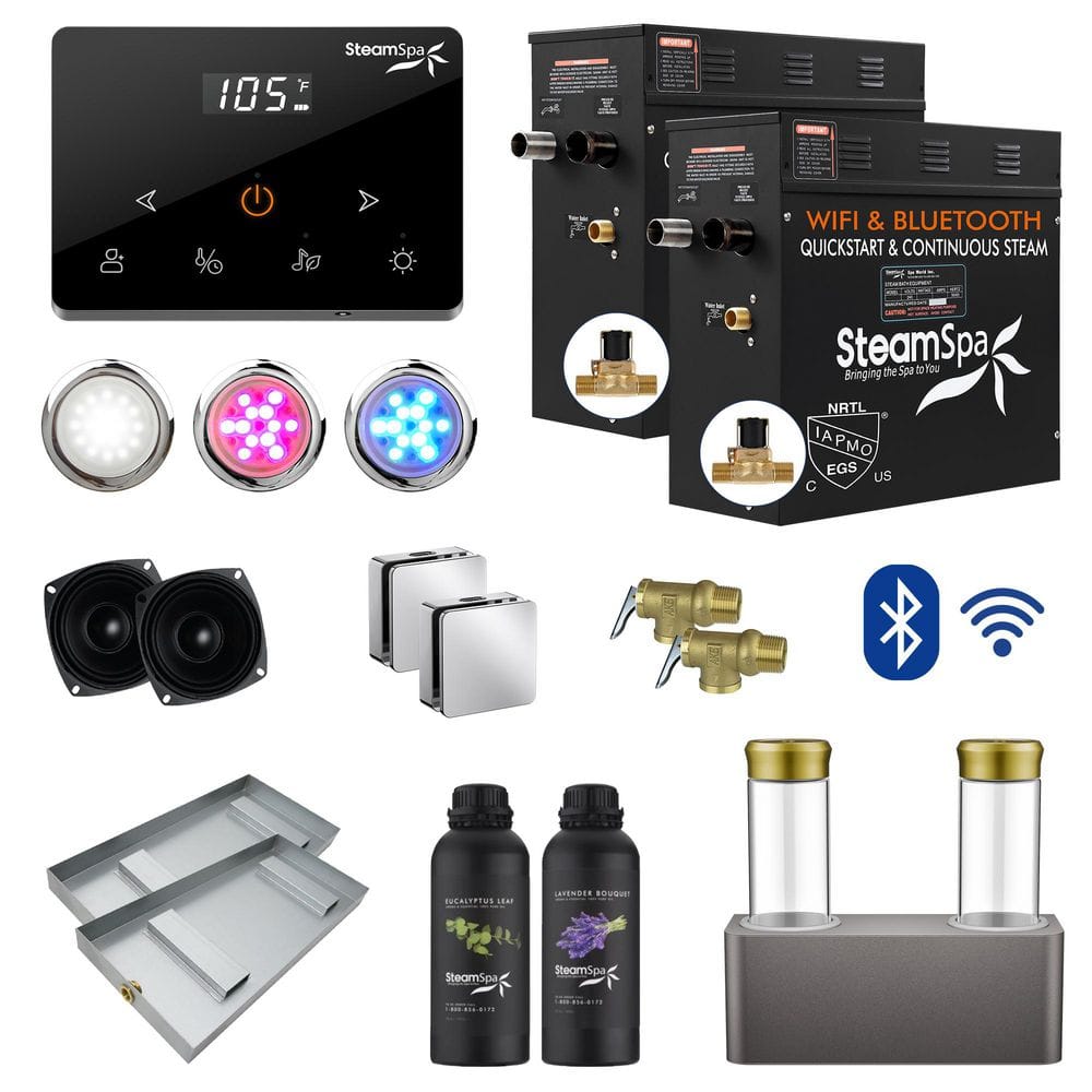Black Series 18000-Watt Steam Generator with Wireless Remote, BLUETOOTH, WIFI and Dual Aroma Pump in Polished Chrome price history on PriceWatchPro
