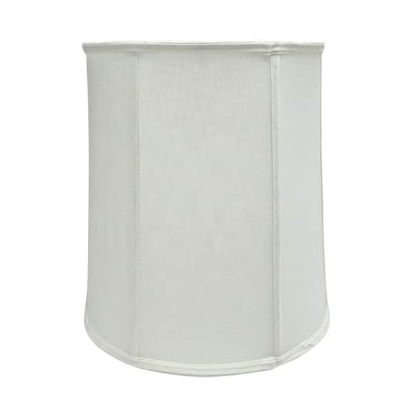 Aspen Creative Corporation 14 in. x 15 in. Off White and Vertical Piping Drum/Cylinder Lamp Shade