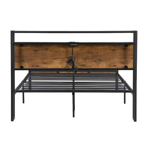 Black headboard store with shelves