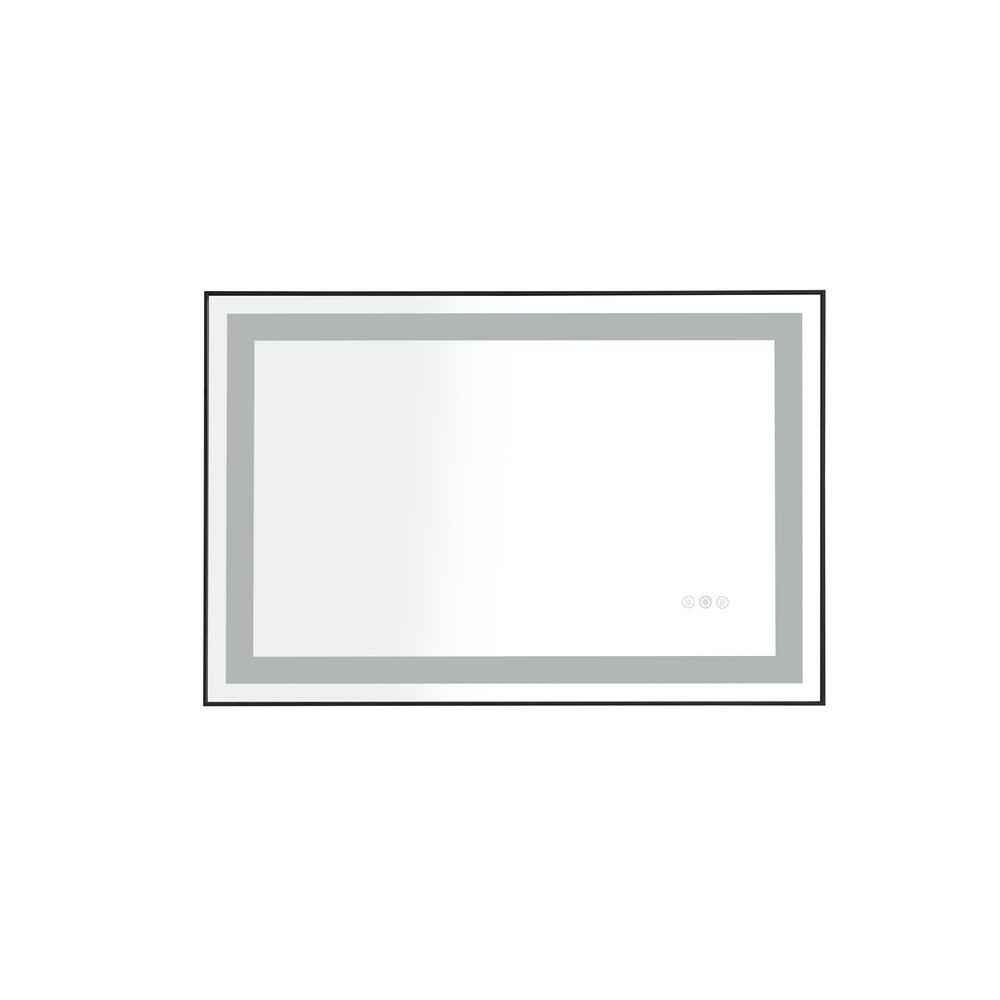 Whatseaso 36 in. W x 24 in. H Rectangular Aluminum Framed LED AntiFog