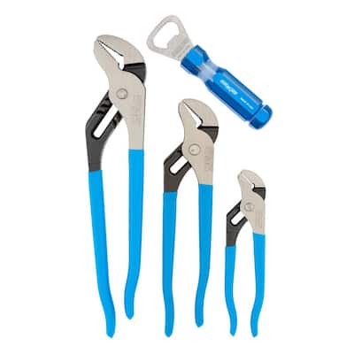 12 in., 9-1/2 in. and 6-1/2 in. Tongue and Groove Plier Set (3-Piece)