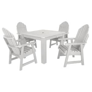 Hamilton White 5-Piece Recycled Plastic Square Outdoor Dining Set