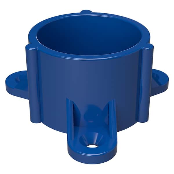 1-1/4 in. Furniture Grade PVC Table Screw Cap in Blue (10-Pack)