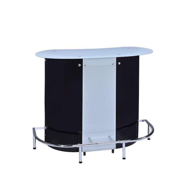 Coaster Contemporary Black and White Acrylic Bar Unit