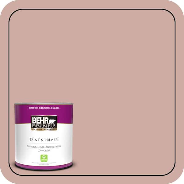 BEHR PREMIUM PLUS 1 qt. #MQ1-50 Art Deco Pink Eggshell Enamel Low Odor Interior Paint & Primer