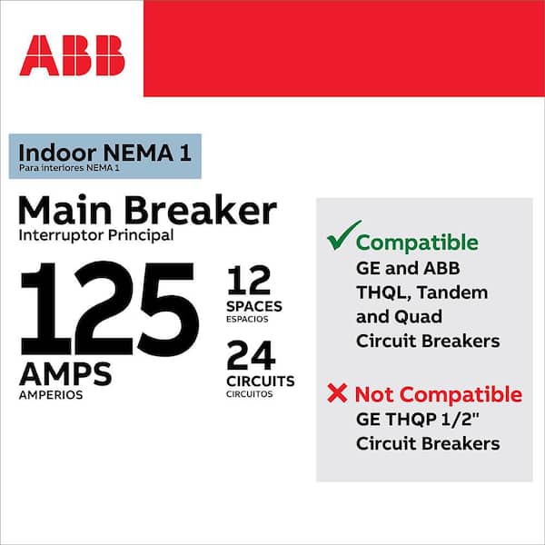 125 Amp 12-Space 24-Circuit Main Breaker Indoor Load Center Value Pack (TMQ1212PA)