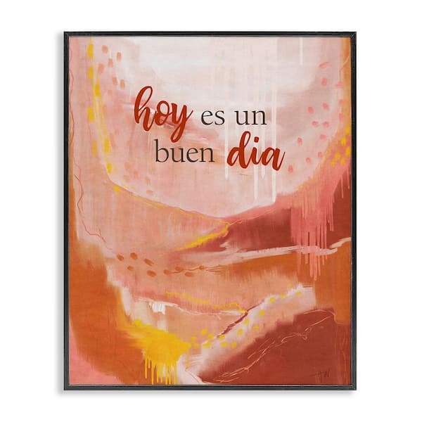 Stupell Industries Today's a Good Day by Angel Nicole Black Framed Typography Giclee Art Print 20 in. x 16 in.