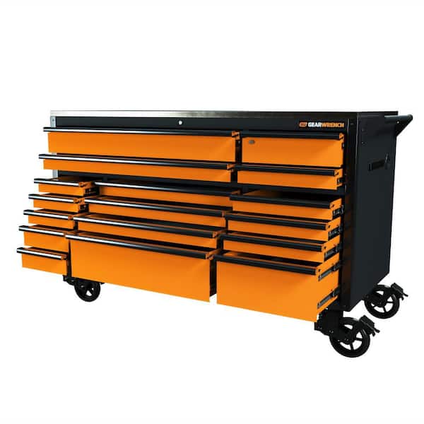 美品 Drawer 22SS リネン ピークドラペルジレ 38 オレンジ ベスト GEARWRENCH 72 in. W x 30 in. D 17-Drawer Professional Mobile