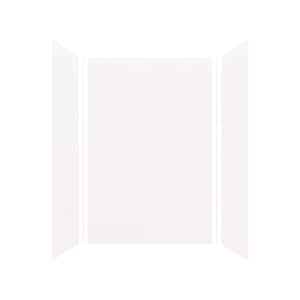 Expressions 36 in. x 48 in. x 72 in. 3-Piece Easy Up Adhesive Alcove Shower Wall Surround in White