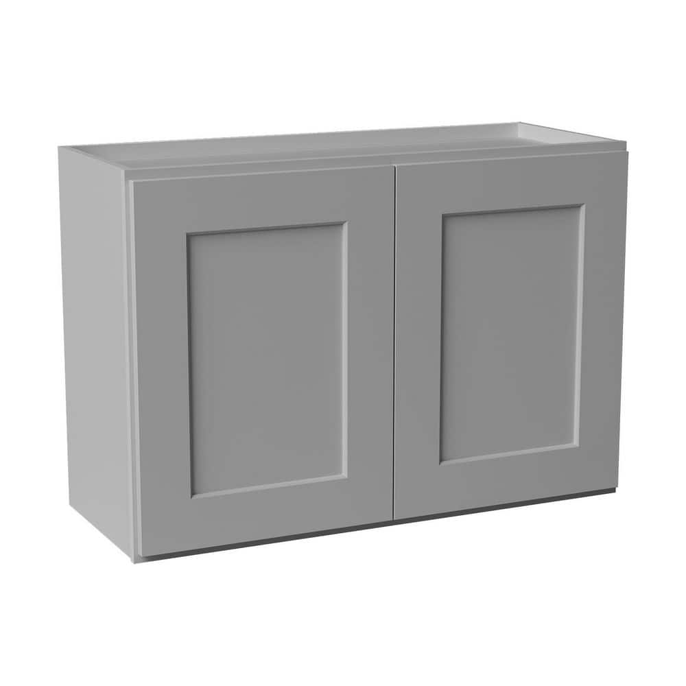 30 in. W x 12 in. D x 21 in. H Ready to Assemble Solid Wood Shaker Wall Kitchen Cabinet in Light Grey price history on PriceWatchPro