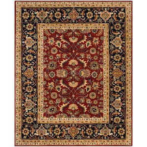 Royalty Rust/Navy 4 ft. x 6 ft. Border Area Rug