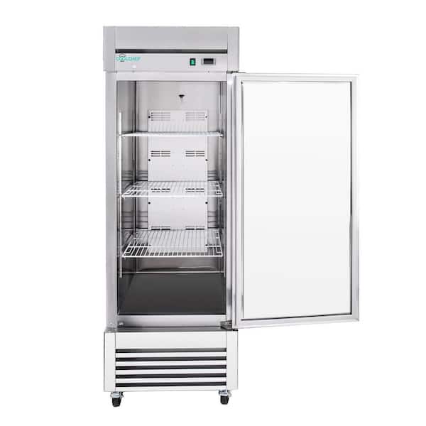 27 in. 18.68 Cu. Ft Auto / Cycle Defrost Commercial Reach-In Upright Freezer in Stainless Steel with 1 Solid Door