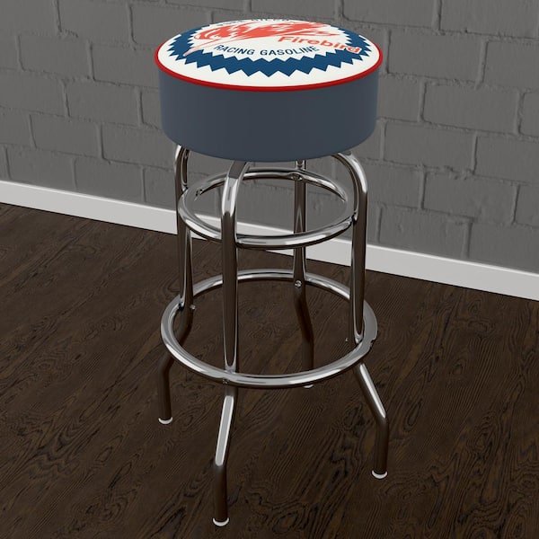 Unbranded Pure Oil Firebird 31 in. Red Backless Metal Bar Stool with Vinyl Seat