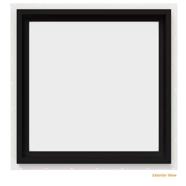JELD-WEN 24 in. x 24 in. V-4500 Series Black Exterior/White