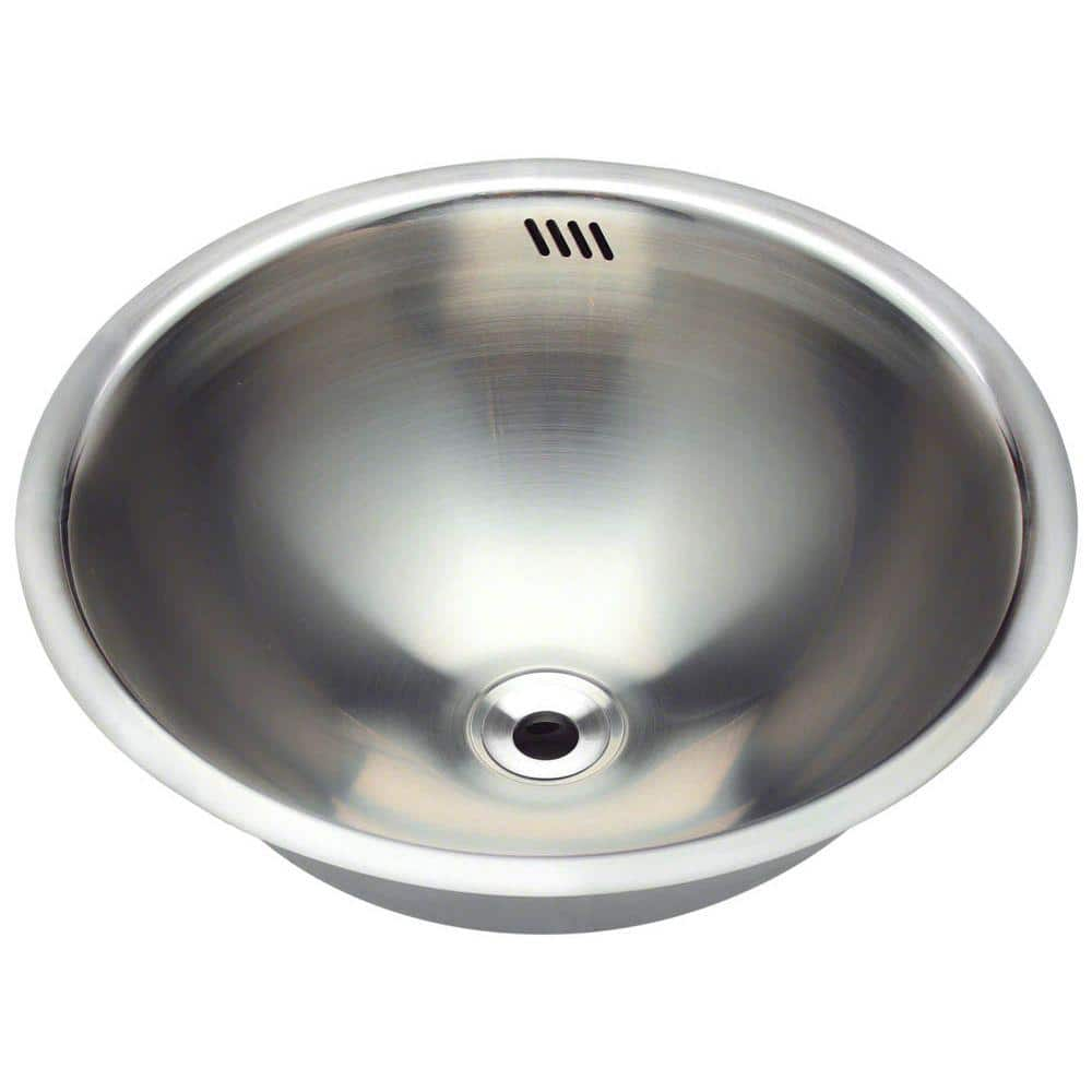 Polaris Sinks Tri Mount Bathroom Sink In Stainless Steel P024 The Home Depot