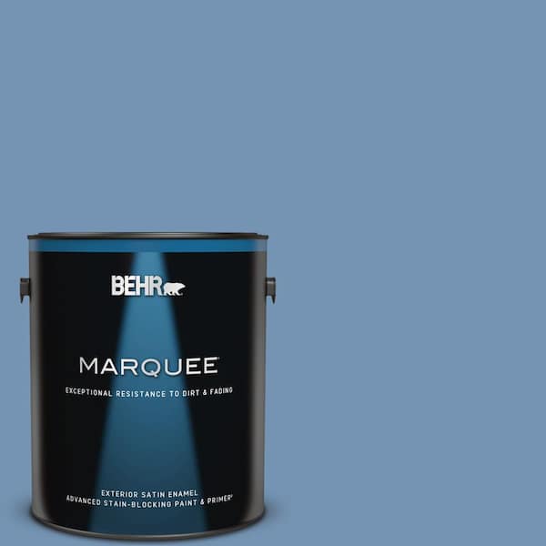 BEHR MARQUEE 1 gal. #580D-5 Ocean Ridge Satin Enamel Exterior Paint & Primer