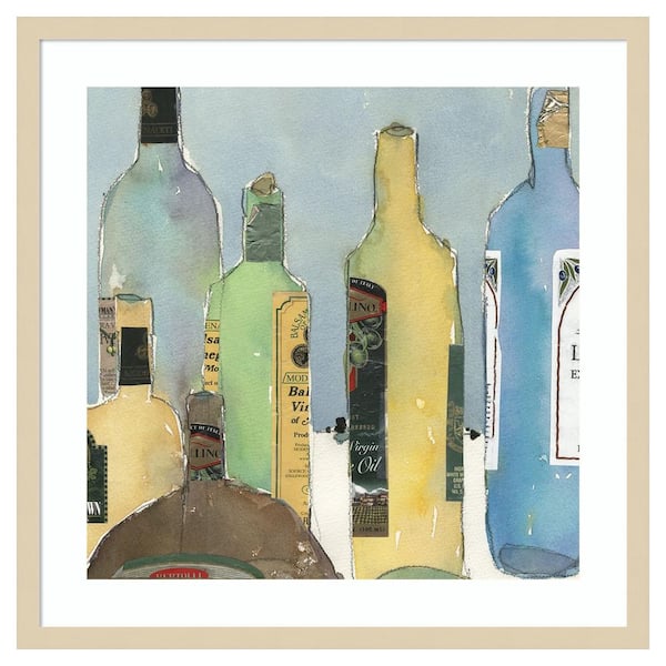 Amanti Art Oil and Vinegar IV by Samuel Dixon 25 in. W x 25 in. H. Wood Framed Wall Art Print Framed in Brown