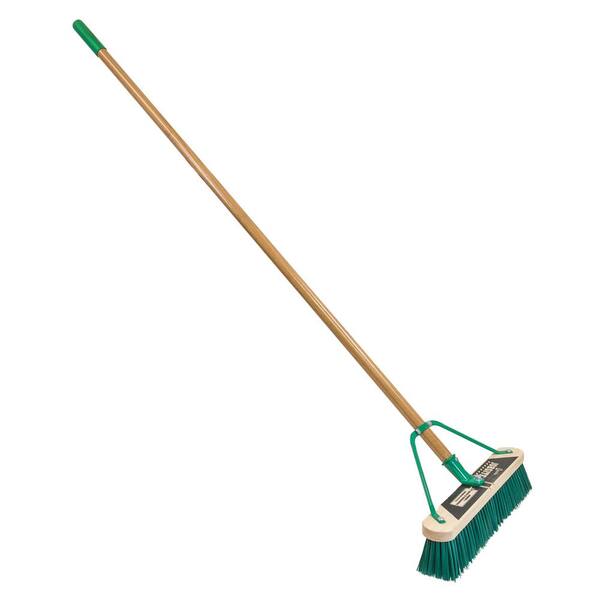 Quickie Job Site 18 in. Stiff Poly Pushbroom-Set Up (2-Pack)