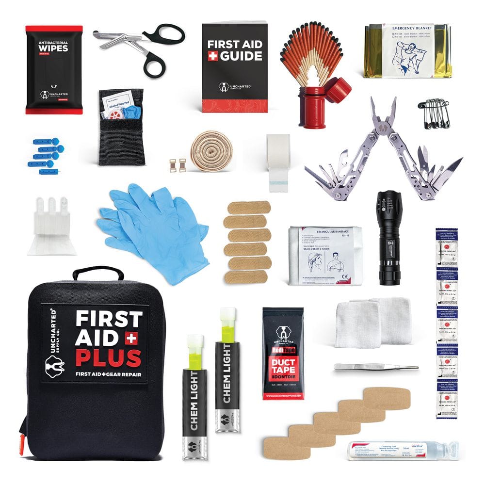 UNCHARTED SUPPLY CO. Plus 92-Piece First Aid Kit SU-F2R-U-BK - The