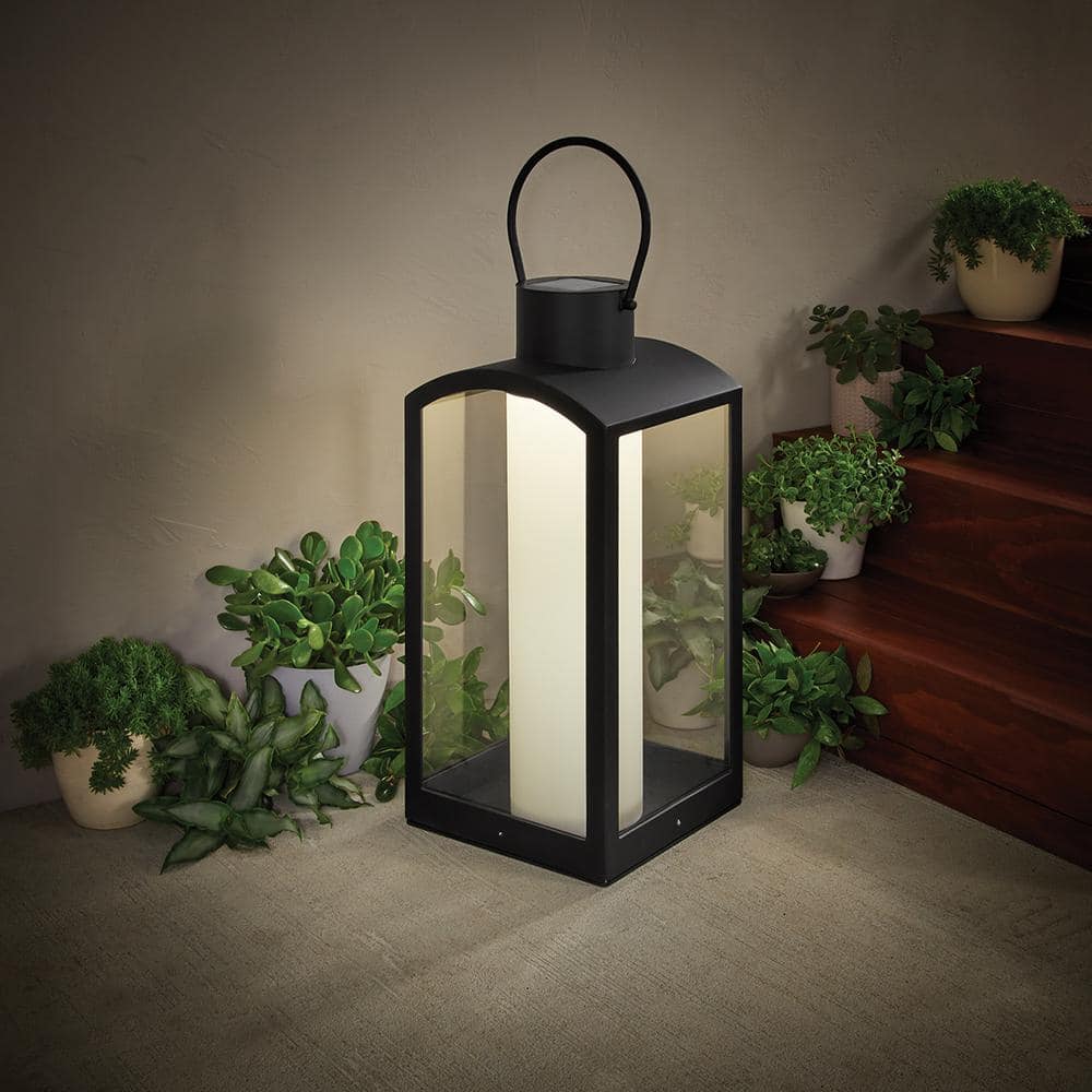 Hampton Bay Melbourne Black Dusk to Dawn Integrated LED Outdoor