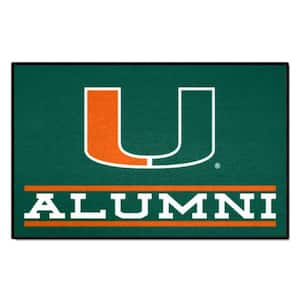 Miami Hurricanes Alumni Green 1.5 ft. x 2.5 ft. Starter Area Rug