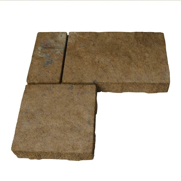 Valestone Hardscapes Monaco 15.75 in. x 15.75 in. x 2.25 in. Victorian Blend Beige/Gray L-Shaped Concrete Paver