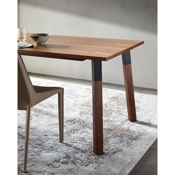 Livabliss Herman Modern Brown Wood 35 in. W 4-Legs Dining Table Seats 4