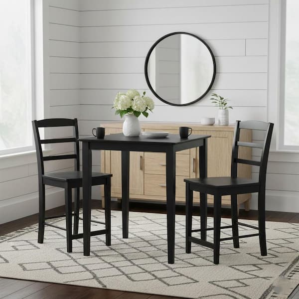 Madrid 24 in. Black Bar Stool