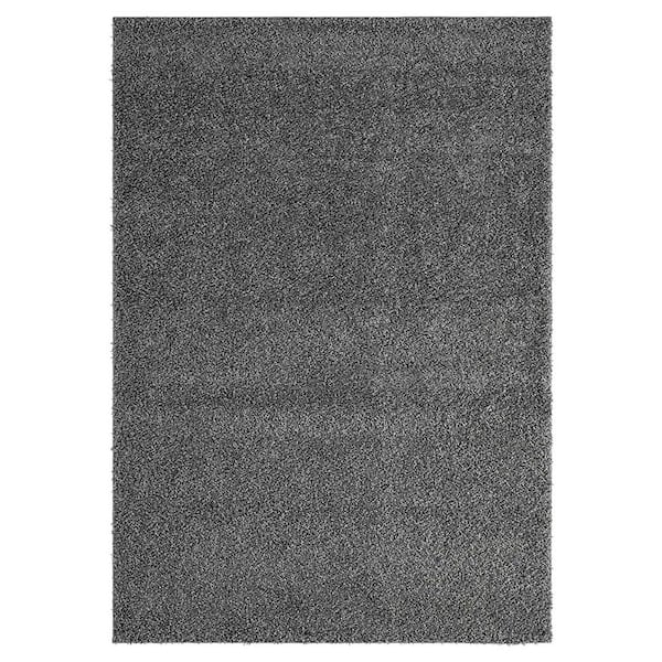 Context Eclipse Solid Dark Gray 6 ft. x 9 ft. Polypropylene Area Rug
