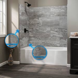 Smoky Sky 94 in. Vinyl Backsplash Accessory Trim Kit