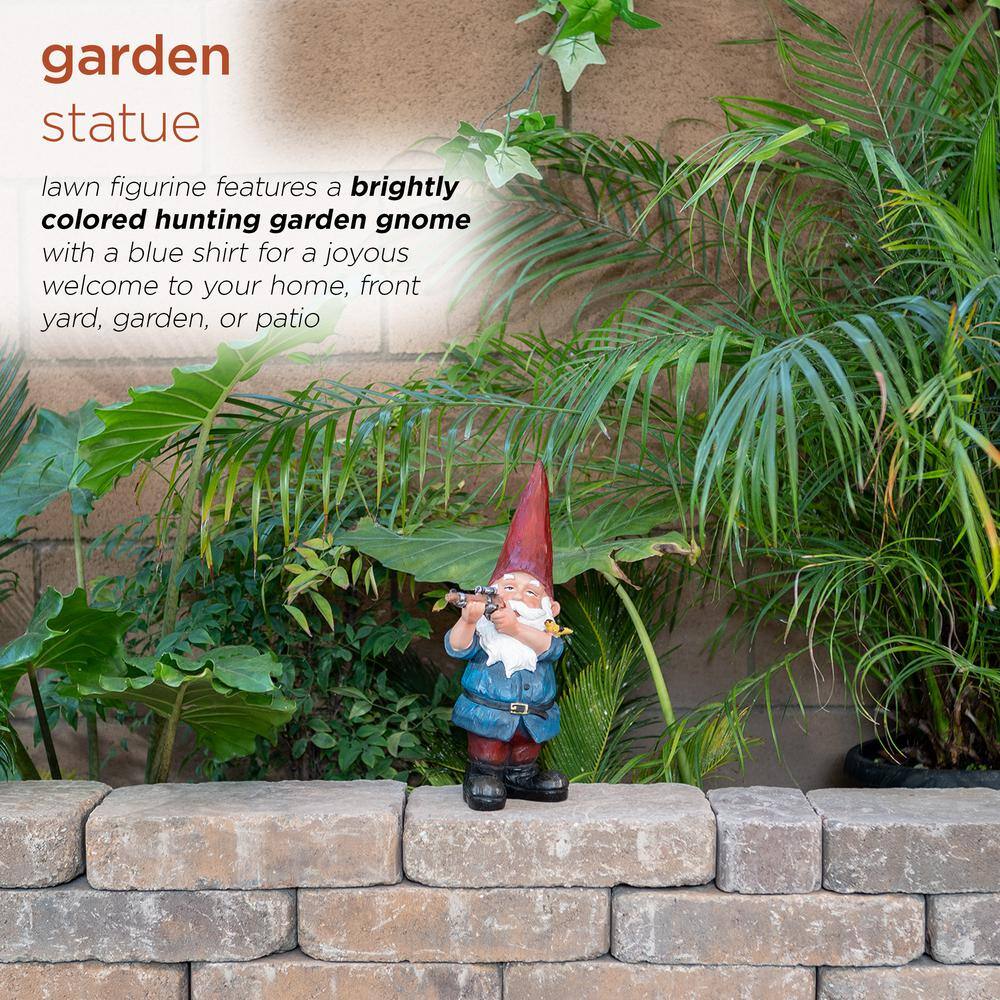 Multicolor Polyresin Animated Garden Gnome Lawn Decoration