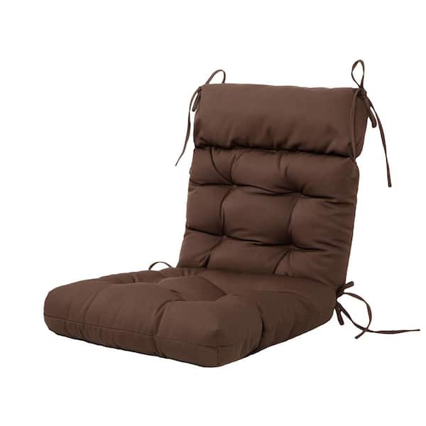 BLISSWALK Adirondack Cushions, 43x21x4"Wicker Tufted Cushion for Outdoor High Back Chair, Indoor/Outdoor Patio Furniture (Brown)
