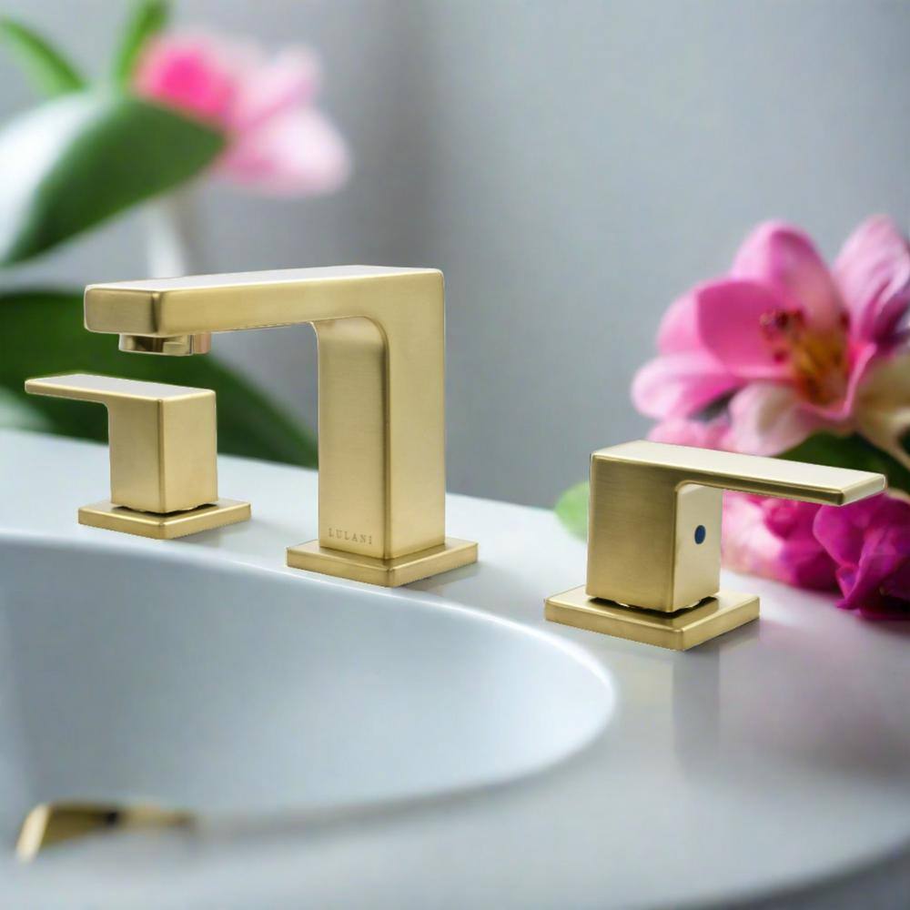 Capri Premium Champagne Gold 8" Widespread Two-Handle Bathroom Faucet
