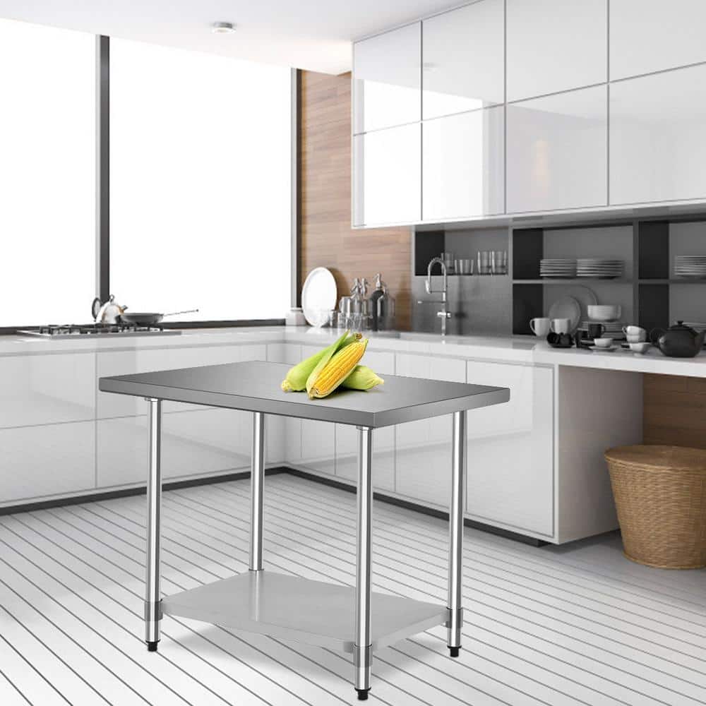 36" x 24" Stainless Steel Commercial Utility Prep Table
