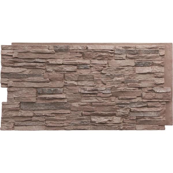 Ekena Millwork Canyon Ridge 45 3/4 in. x 1 1/4 in. Shasta Stacked Stone ...