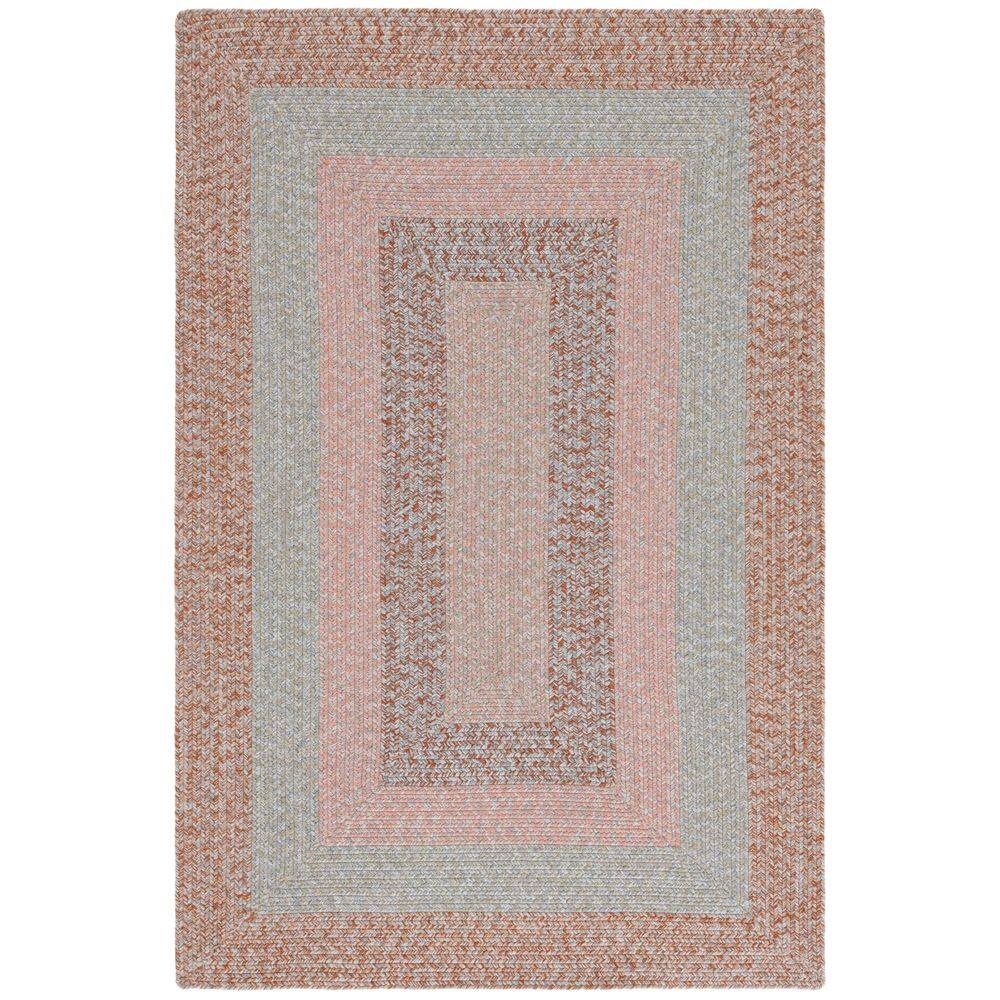 Braided Brown/Gray Pink 2 ft. x 3 ft. Machine Washable Solid Striped Border Area Rug price history on PriceWatchPro