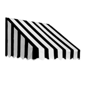 4.38 ft. Wide San Francisco Window/Entry Fixed Awning (16 in. H x 30 in. D) Black/White