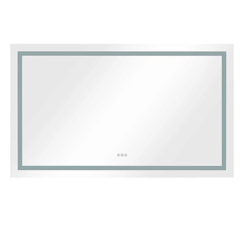 Andrea 72 In. W X 36 In. H Large Rectangular Frameless Anti-fog 