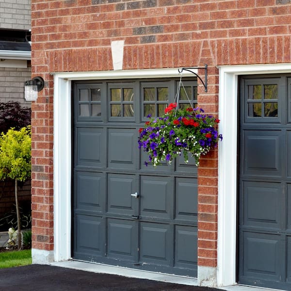 Black Outdoor Wall-Mount Jelly Jar Wall Lantern Sconce