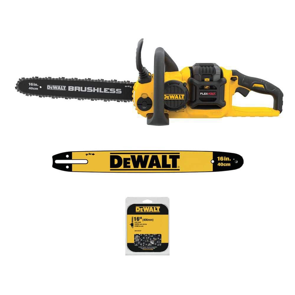 FLEXVOLT 60V MAX 16in. Brushless Cordless Battery Powered Chainsaw Kit with 2 Ah Battery, Charger, Chainsaw Chain & Bar price history on PriceWatchPro
